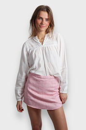 "Tweed" skirt pink