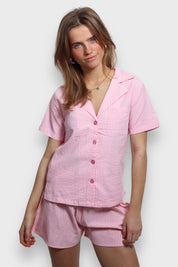 "Check" pyjama pink